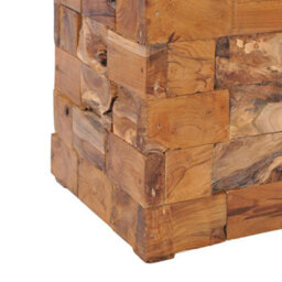 Walplus Solid Teak Wood Storage Stool Durable And Stylish - thumbnail 7