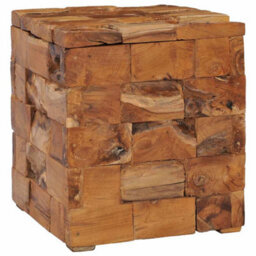 Walplus Solid Teak Wood Storage Stool Durable And Stylish - thumbnail 9