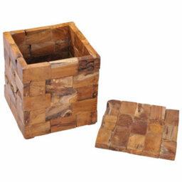 Walplus Solid Teak Wood Storage Stool Durable And Stylish - thumbnail 3