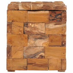 Walplus Solid Teak Wood Storage Stool Durable And Stylish - thumbnail 4