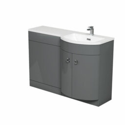 Dene Bathroom Basin Sink Vanity Grey Unit Cabinet Furniture Rh 1100mm - thumbnail 8