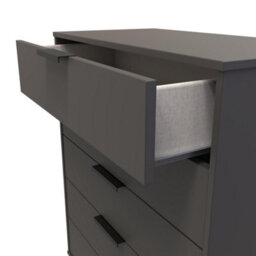 Beijing 5 Drawer Chest Of Drawers In Graphite (Ready Assembled) - thumbnail 5