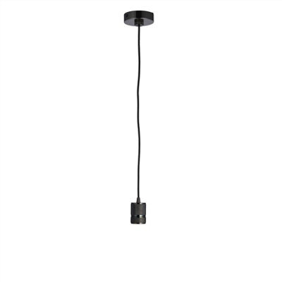 Luminosa Lighting Luminosa Urban 1 Light Pendant Black Chrome Plate, E27