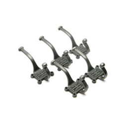 Okcrafts - Antique Cast Iron Union Jack Coat Hooks 125mm - Pack Of 5 - thumbnail 2