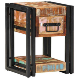 Berkfield Modern Nightstands 2 Pcs 40X40X40 Cm Solid Reclaimed Wood - thumbnail 2