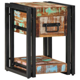 Berkfield Modern Nightstands 2 Pcs 40X40X40 Cm Solid Reclaimed Wood - thumbnail 4
