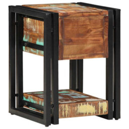 Berkfield Modern Nightstands 2 Pcs 40X40X40 Cm Solid Reclaimed Wood - thumbnail 6