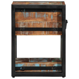 Berkfield Modern Nightstands 2 Pcs 40X40X40 Cm Solid Reclaimed Wood - thumbnail 8