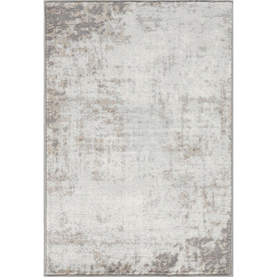 Livabliss Roma-Abstract Brown Grey Off-White Modern Marble Living Dining Bedroom Rug 60 X 90 Cm Easy Care, Non Shedding - image 1