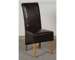That's Furniture Montana Brown Leather Dining Chairs For Dining Room Or Kitchen
