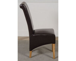That's Furniture Montana Brown Leather Dining Chairs For Dining Room Or Kitchen - thumbnail 3