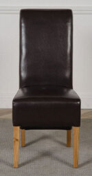 That's Furniture Montana Brown Leather Dining Chairs For Dining Room Or Kitchen - thumbnail 2