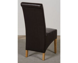 That's Furniture Montana Brown Leather Dining Chairs For Dining Room Or Kitchen - thumbnail 4