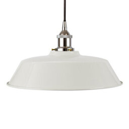 Pale Grey Chancery Painted Dome Pendant Light With Nickel Lamp Holder And Black Round Cable - Se Home - thumbnail 1