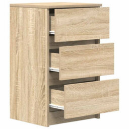 Berkfield Bedside Cabinets With 3 Drawers 2 Pcs Sonoma Oak 39X35X65 Cm - thumbnail 6
