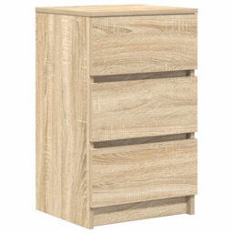 Berkfield Bedside Cabinets With 3 Drawers 2 Pcs Sonoma Oak 39X35X65 Cm - thumbnail 5