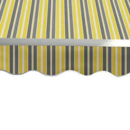Sundaze 2.5X2M Garden Awning Replacement Fabric Top Cover Front Valance Yellow-Stripe - thumbnail 3