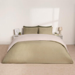 Ohs Reversible Duvet Cover Bedding Set, Natural Sage- King - thumbnail 1