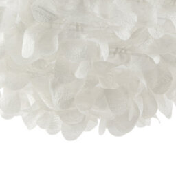Happy Homewares Chic Designer 30Cm Pendant Light Shade With White Fabric Folded Petals - thumbnail 4