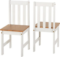 Seconique Ludlow Dining Set With 6 Chairs White With Oak Lacquer - thumbnail 5