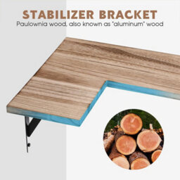 4 Pcs Wall Mounted Storage Wooden Display Shelf Home Corner Floating Shelves - thumbnail 3