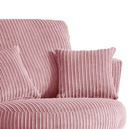 Furnishings For Less UK Luxor Jumbo Cord Pink Fabric Single Seater 360 Degree Swivel Chair Sofa Accessory - thumbnail 4