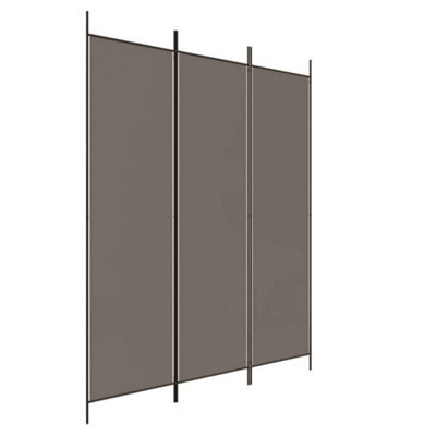 Vidaxl 3-Panel Room Divider Anthracite 150X200 Cm Fabric Room Dividers - image 1