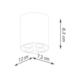 Luminosa Lighting Luminosa Zoe Round Minimalistic Surface Mounted Downlight Black - thumbnail 5