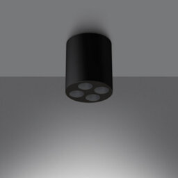 Luminosa Lighting Luminosa Zoe Round Minimalistic Surface Mounted Downlight Black - thumbnail 3