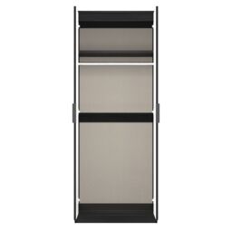 Ancona Ready Assembled Modern Matt Black Ash Tall Double Wardrobe (H)1956mm (W)766mm (D)530mm - thumbnail 6