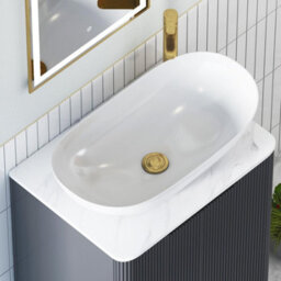 Royal Bathrooms Avenza 600mm Matt Obsidian Black Floor Standing Bathroom Vanity Unit 2 Door With Cesar Basin - thumbnail 7