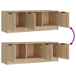 Walplus Tv Cabinet Sonoma Oak 102X35X36.5 Cm Engineered Wood - thumbnail 9