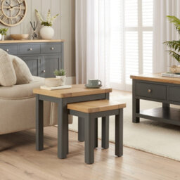 The Furniture Market Marbury Slate Grey Nest Of 2 Side Tables - thumbnail 2