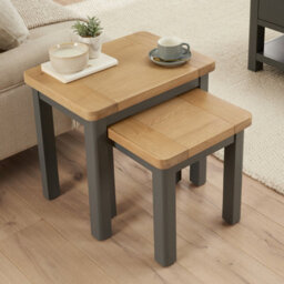 The Furniture Market Marbury Slate Grey Nest Of 2 Side Tables - thumbnail 5