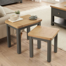 The Furniture Market Marbury Slate Grey Nest Of 2 Side Tables - thumbnail 4
