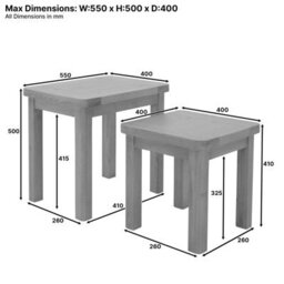 The Furniture Market Marbury Slate Grey Nest Of 2 Side Tables - thumbnail 8
