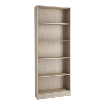 Furniture To Go Basic Tall Wide Bookcase (4 Shelves) In Oak - image 1