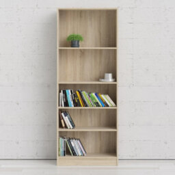 Furniture To Go Basic Tall Wide Bookcase (4 Shelves) In Oak - thumbnail 7