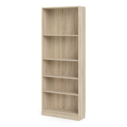 Furniture To Go Basic Tall Wide Bookcase (4 Shelves) In Oak - thumbnail 3