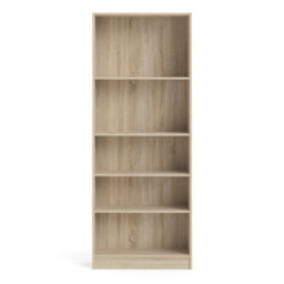 Furniture To Go Basic Tall Wide Bookcase (4 Shelves) In Oak - thumbnail 2