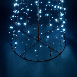 5Ft  Christmas Xmas Led Star Cone Tree Lights Decoration Indoor & Outdoor - Cool White - thumbnail 3