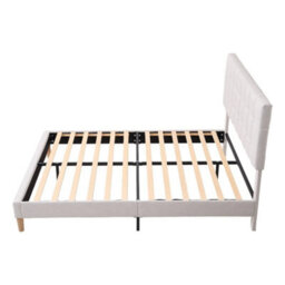 5Ft Double Metal Bed Frame Platform Bedstead Upholstered Adjustable Headboard - thumbnail 6