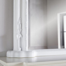 The Online Mirror Shop Overmantle Mirror Mayfair Arched Shape With White Frame- W 127Cm X H 89Cm X D 4Cm For Hanging In Above The Fireplace,bathroom - thumbnail 4
