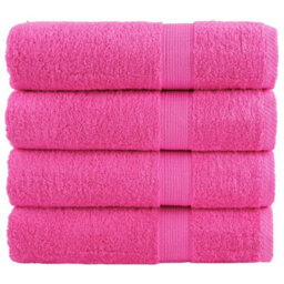 Berkfield Premium Shower Towels Solund 4 Pcs Pink 70X140 Cm 600 Gsm