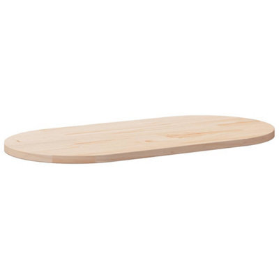 Walplus Table Top 100X50X2.5 Cm Solid Wood Pine Oval - image 1
