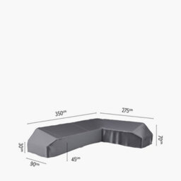 Pacific Lifestyle Platinum Aerocover L-Shaped Sofa Platform Breathable Lightweight Polyester Left Hand 350X275X90Xh30/45/70Cm - thumbnail 6