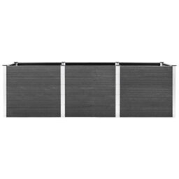 Berkfield Modern Garden Raised Bed 300X100X91 Cm Wpc Grey - thumbnail 3