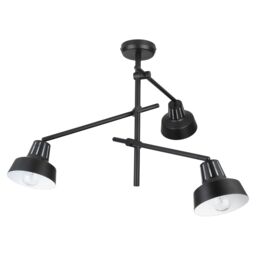 GoodHome Yarra Modern Matt Metal Black 3 Lamp Led Ceiling Light - thumbnail 3