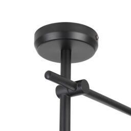 GoodHome Yarra Modern Matt Metal Black 3 Lamp Led Ceiling Light - thumbnail 5