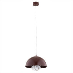 Luminosa Lighting Luminosa Piava Dome Pendant Ceiling Light White-Brown (Marble Colour), Chocolate Brown - thumbnail 2